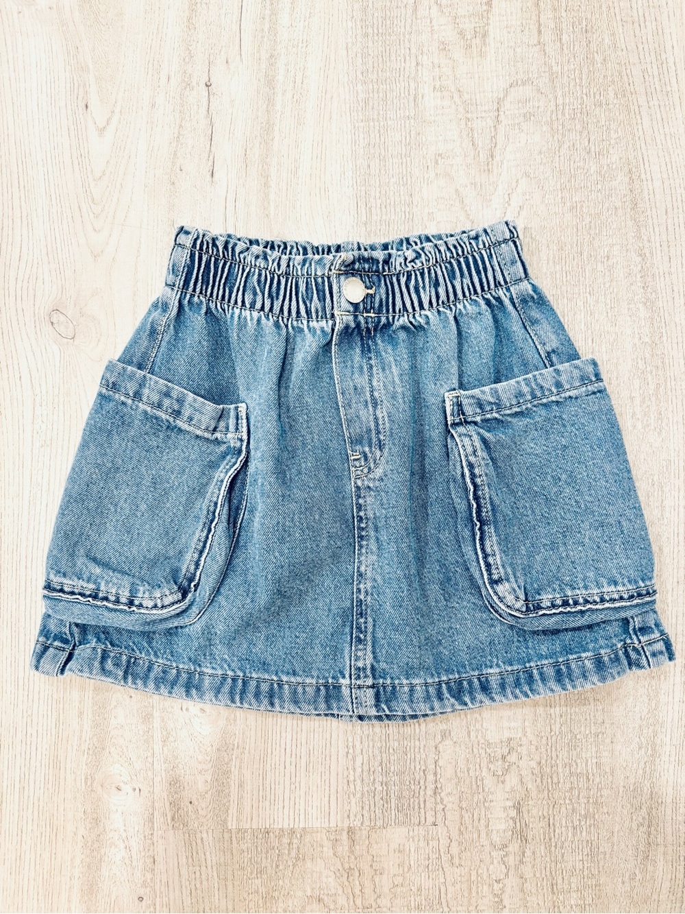 H&M Girls Midwash Mini Jean Skirt Size 6-7